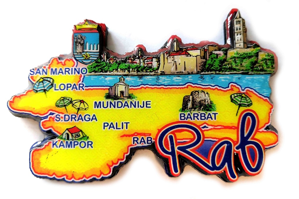 MAGNETE MDF FORMA MAPPA RAB 