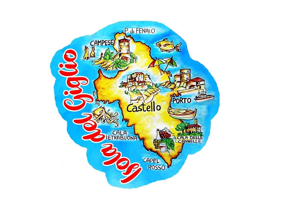 MAGNETE MDF ISOLA DEL GIGLIO 2 STRATI 