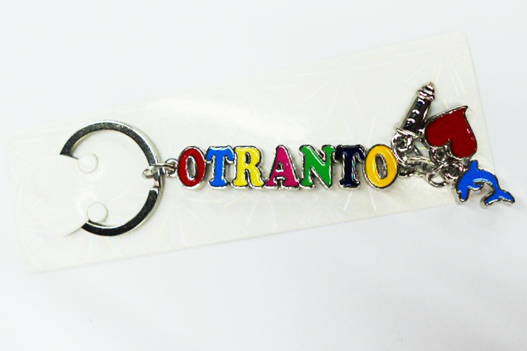 PORTACHIAVI METALLO CHARMES+SCRITTA OTRANTO 