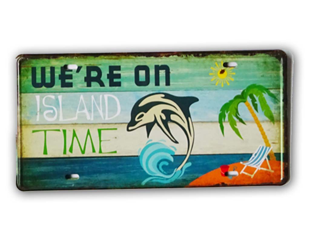 TARGA METALLO DELFINO 30*15 CM 