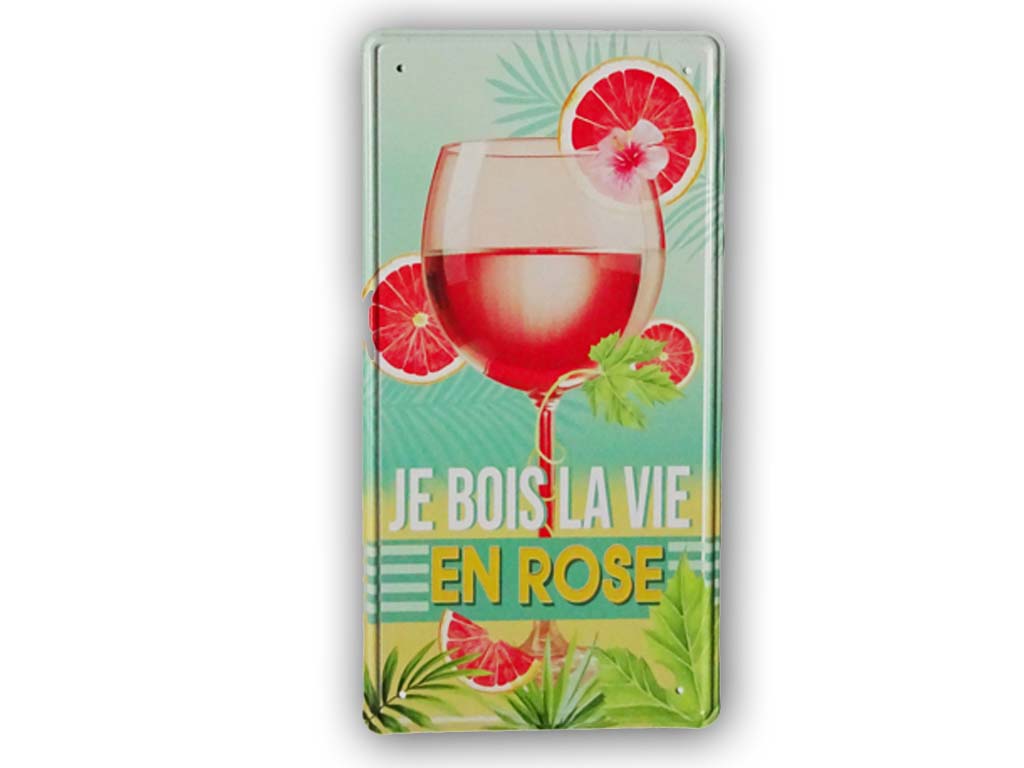 TARGA METALLO BICCHIERE 30*15 CM 