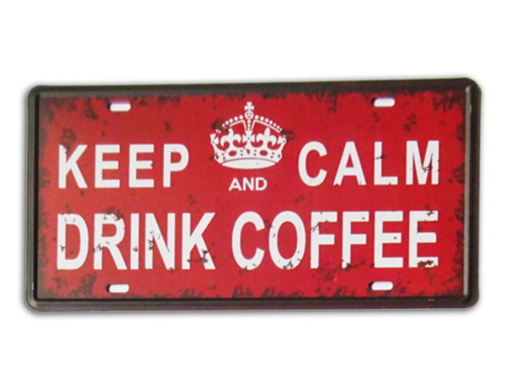 TARGA METALLO KEEP CALM 30*15 CM 