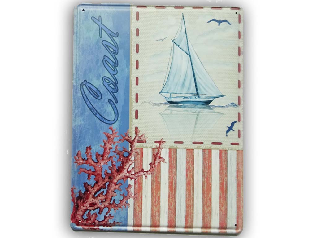 TARGA METALLO BARCA 26*35 CM 