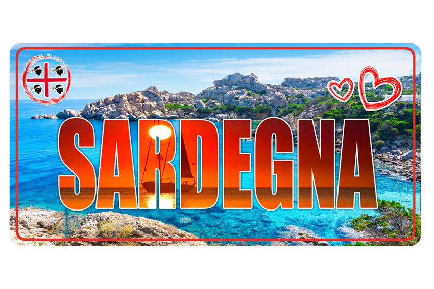 TARGA METALLO 30*15 SARDEGNA 
