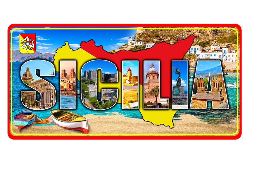TARGA METALLO 30*15 SICILIA 