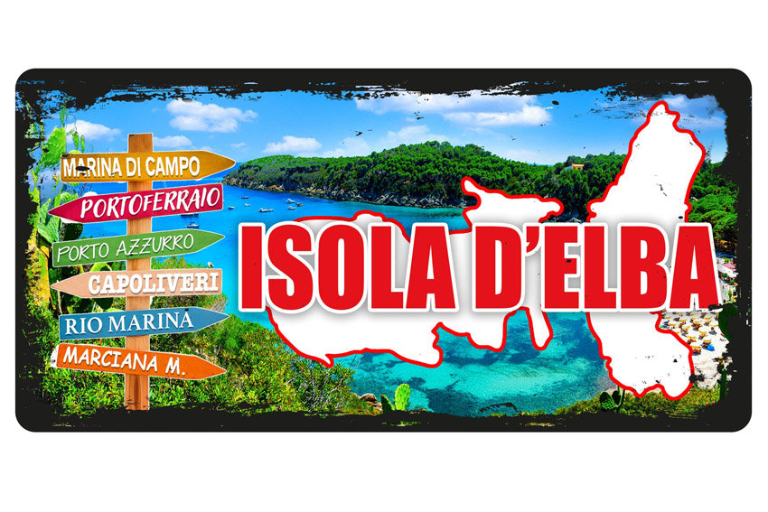 TARGA METALLO 30*15 ISOLA D'ELBA 