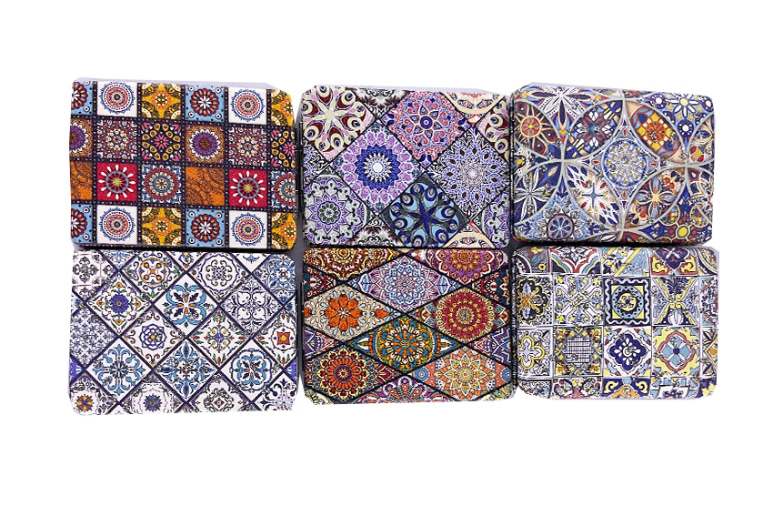 SPECCHIETTO METALLO QUADRATO 6 DEC ASS 