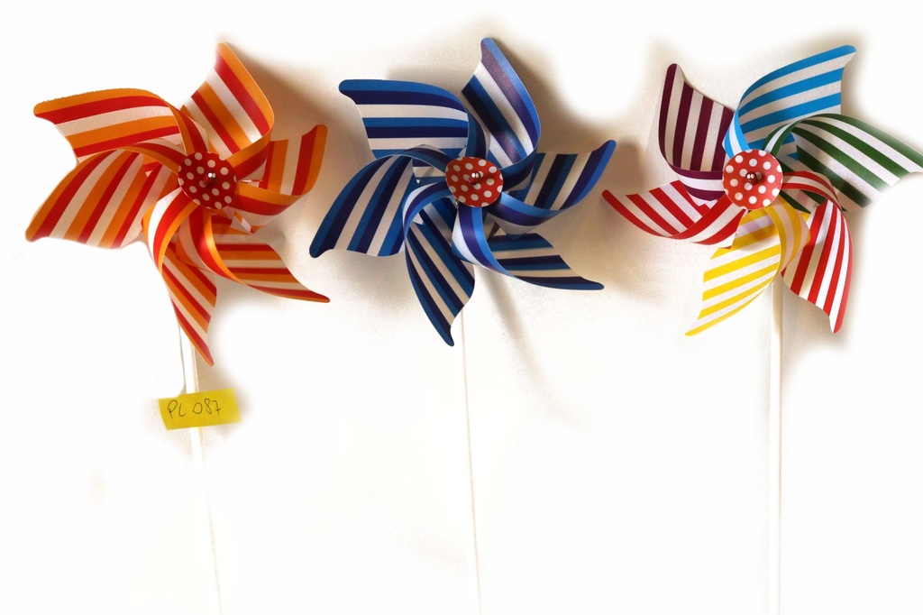 GIRANDOLA RIGHE DIAM CM 24 C/MANICO PLASTICA 