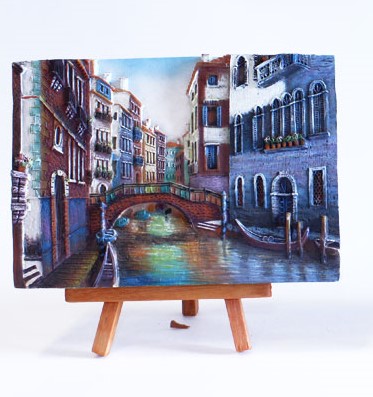 VEDUTA RES.5"X7" VENEZIA PONTE COLORATO 