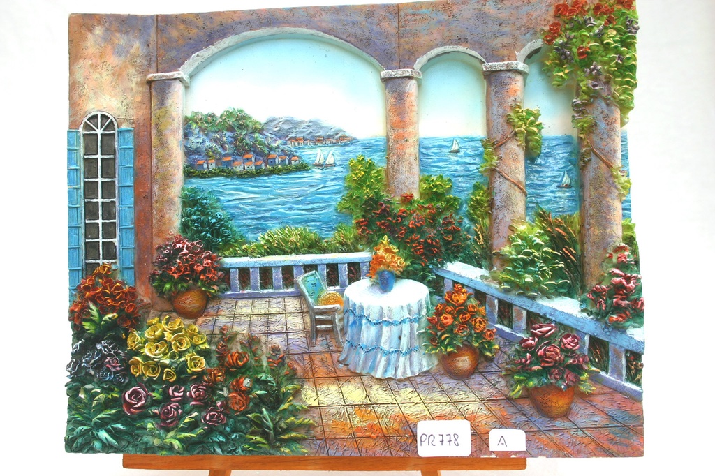 VEDUTA RESINA SU TRESPOLO 9.5*6.8 