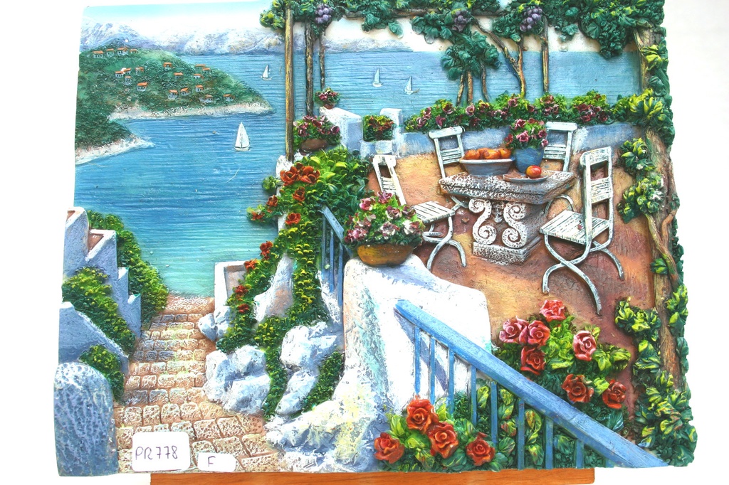 VEDUTA RESINA SU TRESPOLO 6.5*9 cm