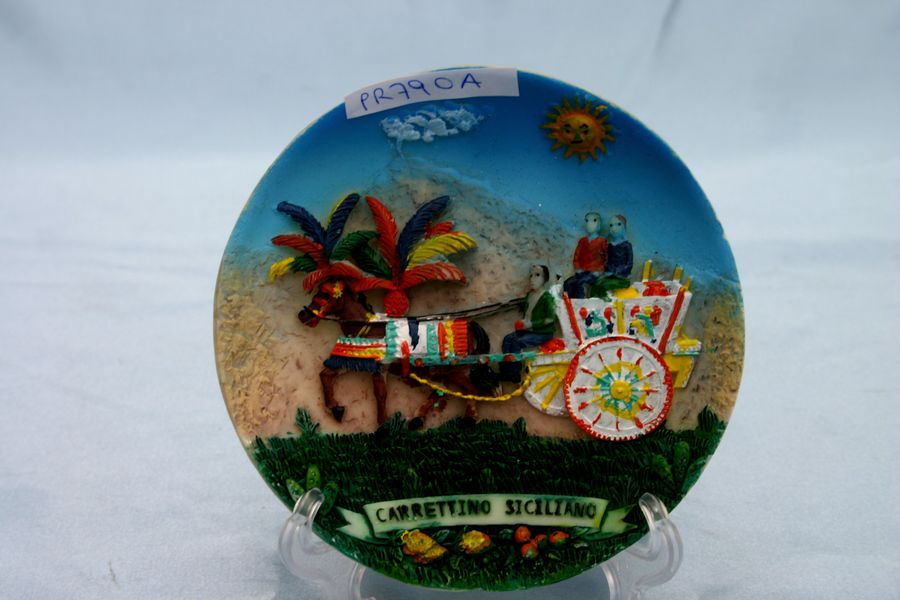 PIATTO RESINA 4" CARRETTINO SICILIANO 