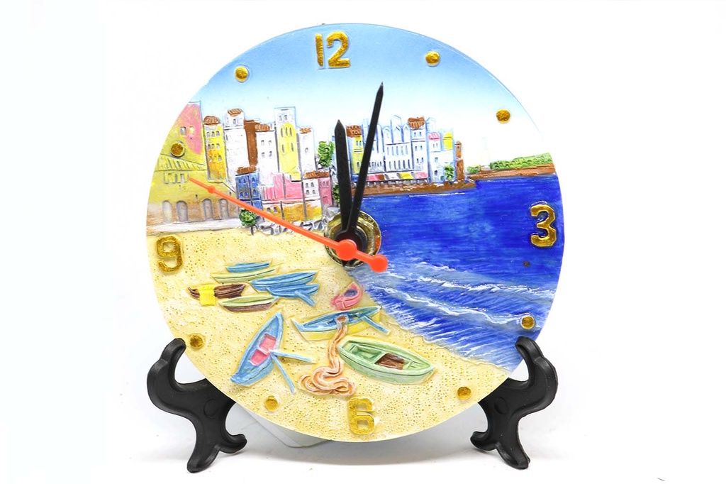 OROLOGIO RES.TONDO c/VED.4" c/PIED.PLAST 