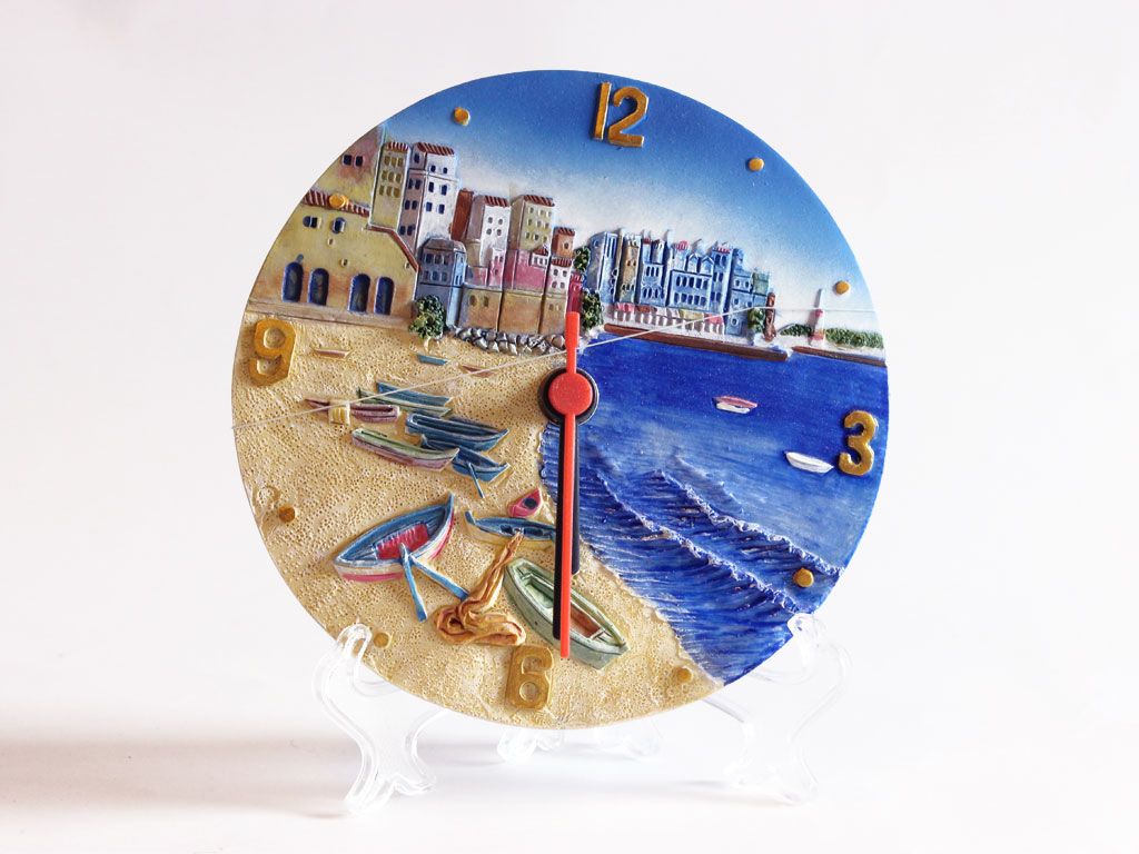 OROLOGIO RES.TONDO c/VEDUTA 6" c/PIED. 