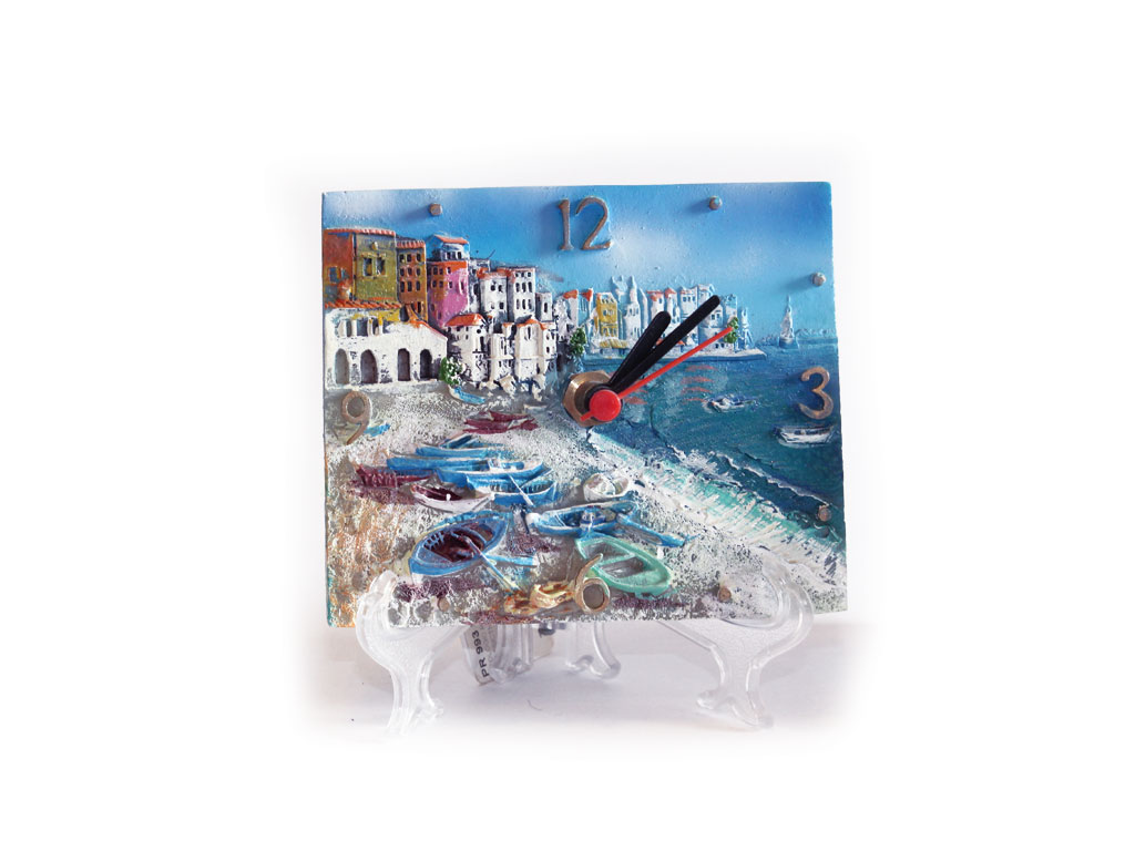 OROLOGIO RES.RETTANG.c/VED.5"x4" c/PIED. 