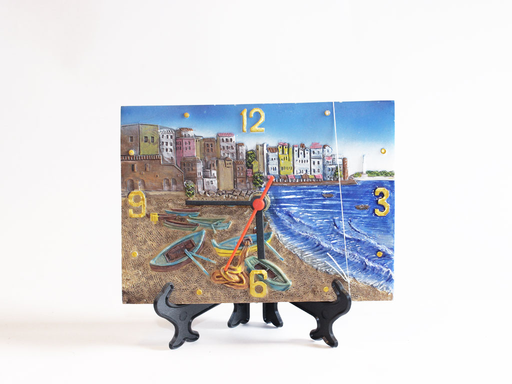 OROLOGIO RES.RETTANG.c/VED.5"x7" c/PIED. 