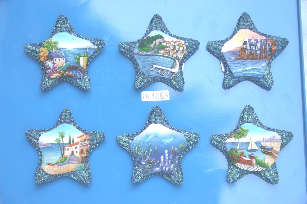 MAGNETE RESINA STELLA C/VEDUTA 6 MOD. ASS. 