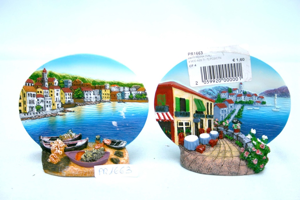 PIATTI RESINA OVALI 4 MOD ASS.TI 