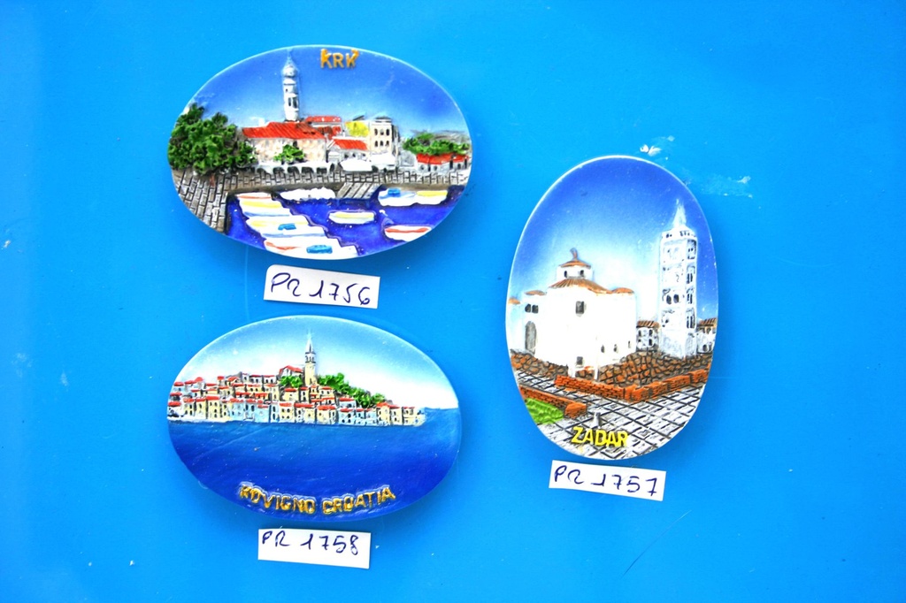 MAGNETE OVALE VEDUTA ZADAR cm6,5x4,5 