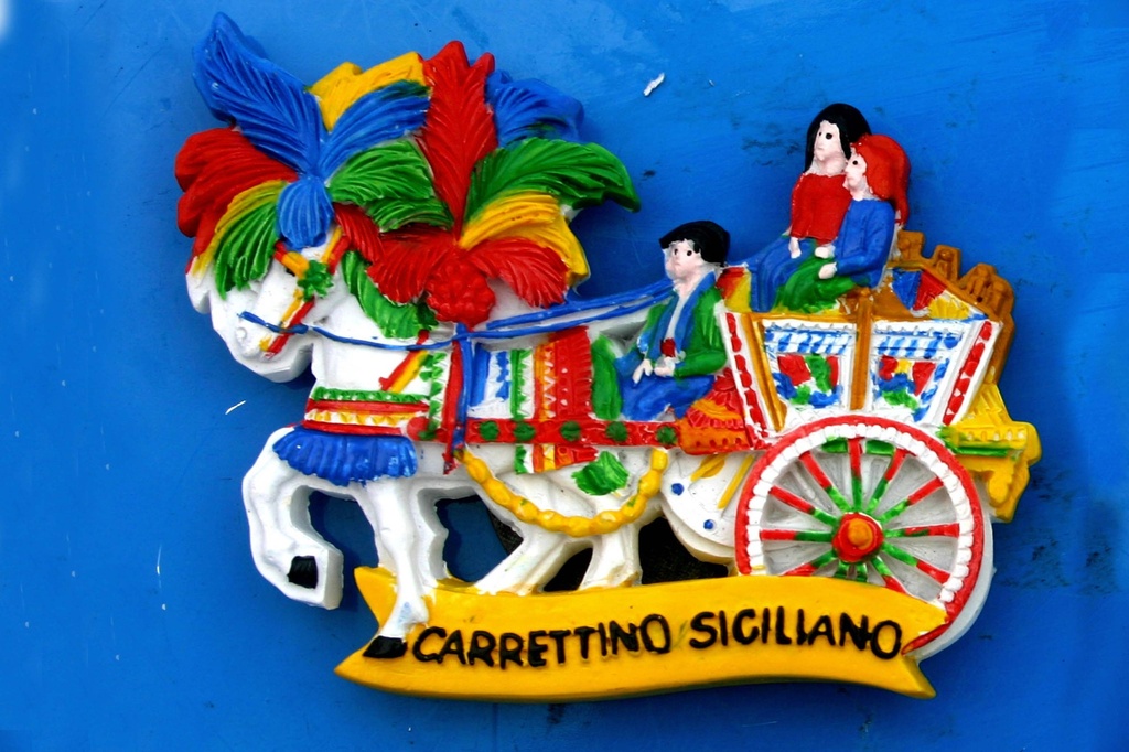 MAGNETE RESINA CARRETTINO SICILIA 