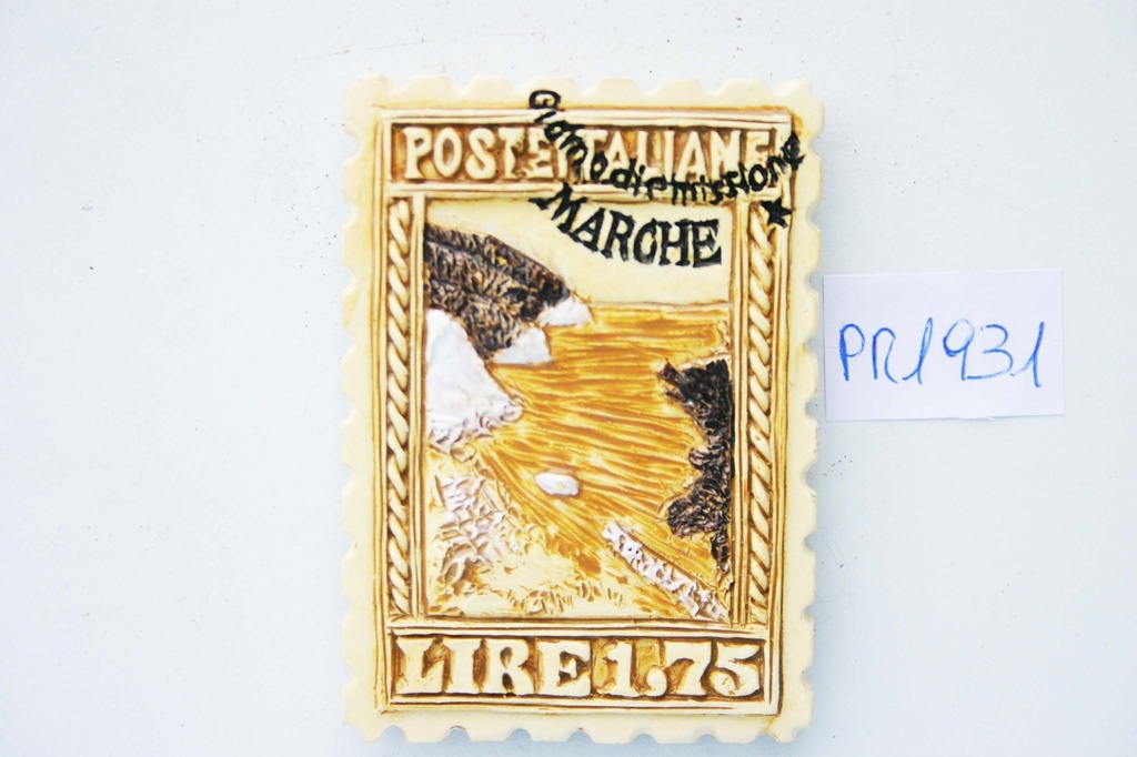 MAGNETE RESINA FRANCOBOLLO MARCHE 