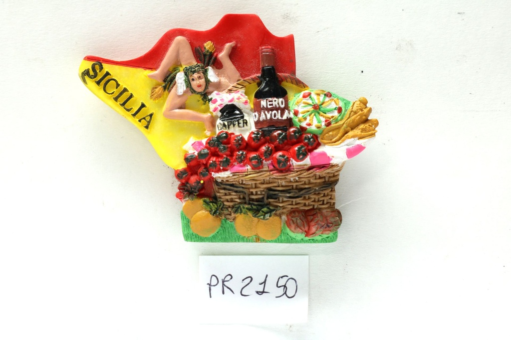 MAGNETE RESINA CESTO PRODOTTI SICILIA 