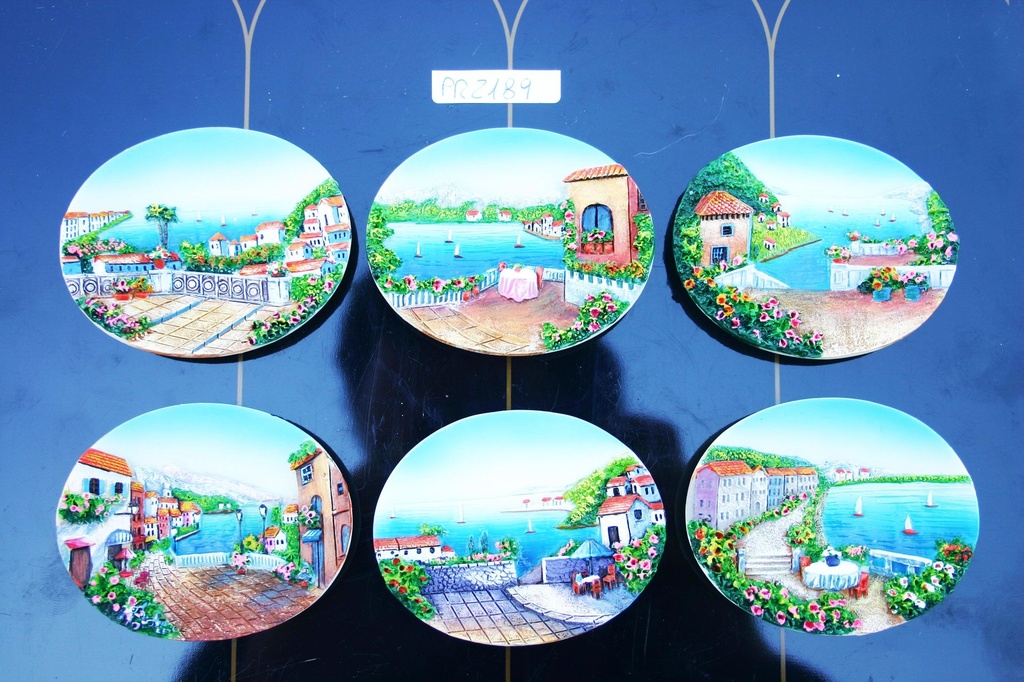 MAGNETE RESINA OVALE C/VEDUTA 6 MOD.ASS. 