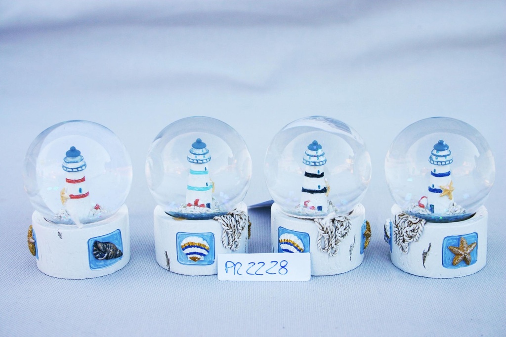 BOLLA NEVE PICC C/FARO RESINA 4 MOD. ASS.TI 