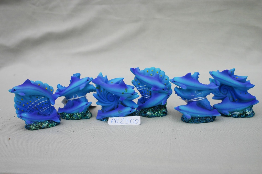 DELFINO RES.PIC SU CONCHIGLIA 6cm 6 MOD. 