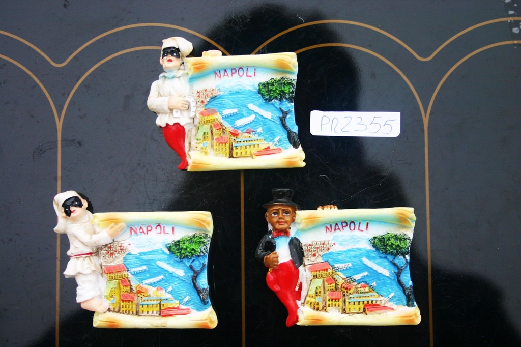 MAGNETE RESINA PERGAMENA NAPOLI SET 3 PZ 