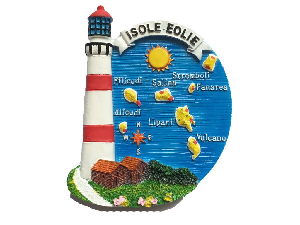 MAGNETE RESINA C/FARO ISOLE EOLIE 