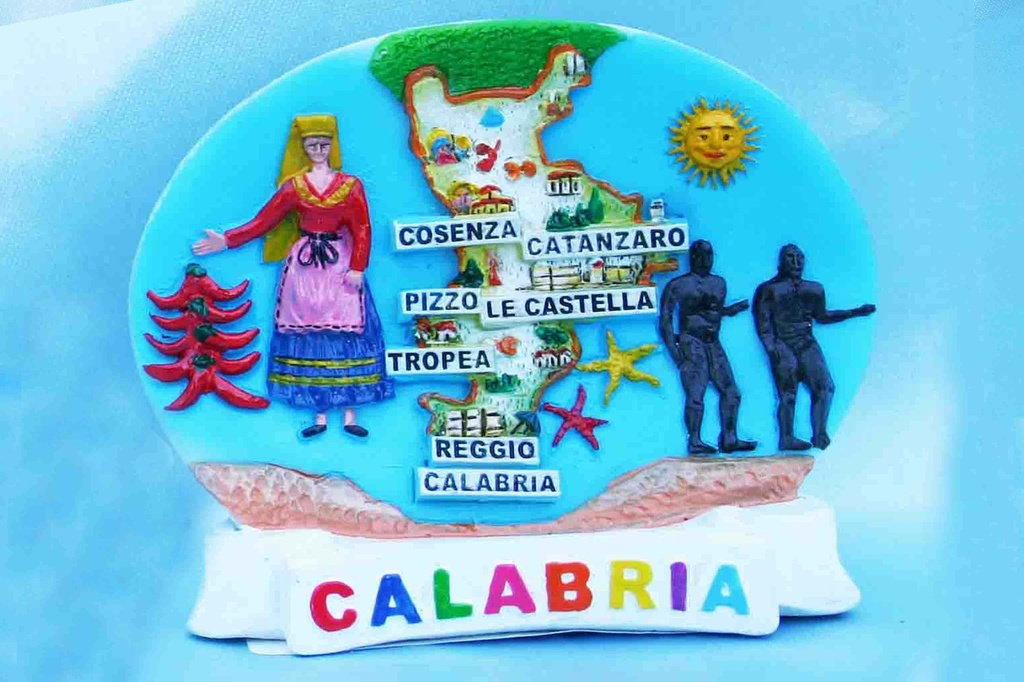 PIATTO OVALE RESINA C/BASE MAGNETE CALABRIA 