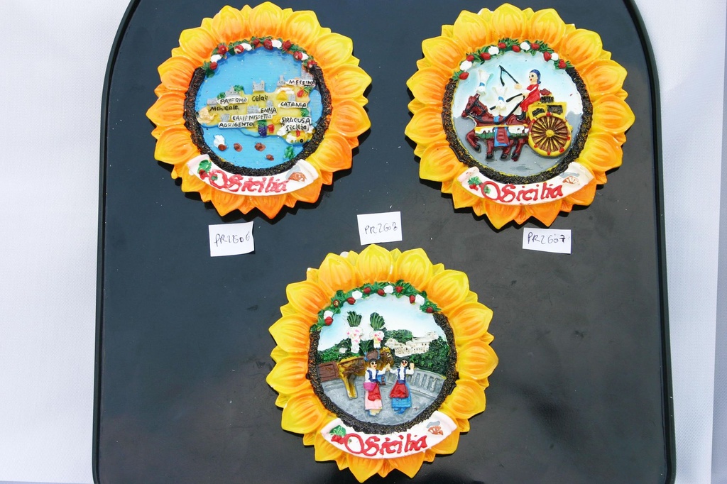 MAGNETE RESINA GIRASOLE ISOLA SICILIA 