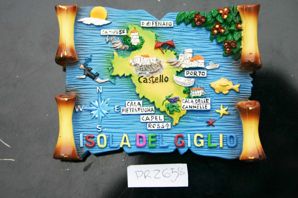MAGNETE PERGAMENA ISOLA DEL GIGLIO 