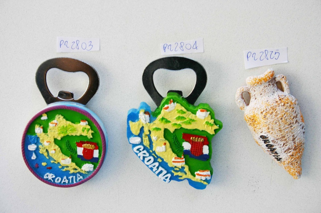 MAGNETE RESINA APRIBOTTIGLIE CARTINA CROATIA 