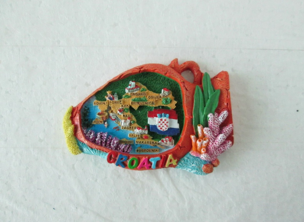 MAGNETE RESINA ANFORA CROATIA MAPPA 