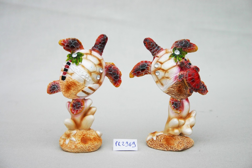 TARTARUGA RESINA 4" 2 MOD ASS 