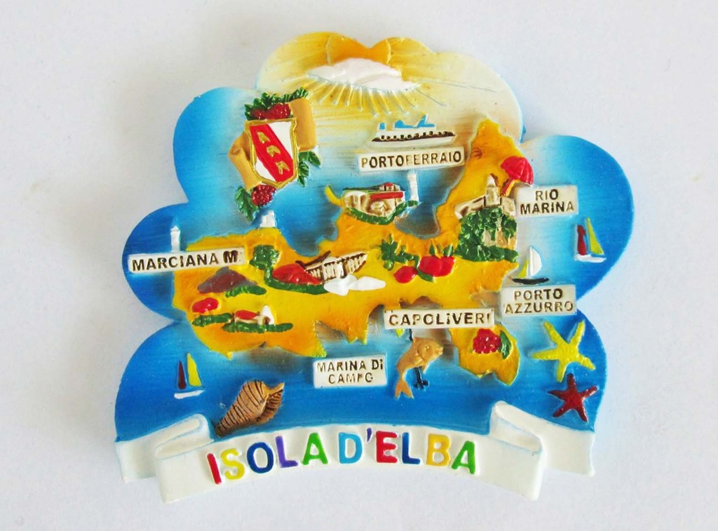 MAGNETE NUVOLA RESINA ISOLA D'ELBA 
