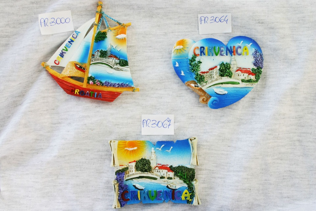 MAGNETE RESINA DOPPIO CUORE CRIKVENICA 