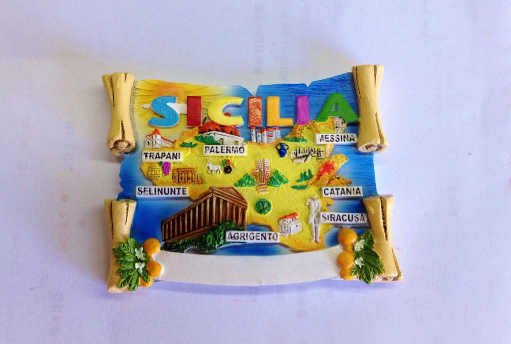 MAGNETE RESINA PERGAMENA SICILIA 
