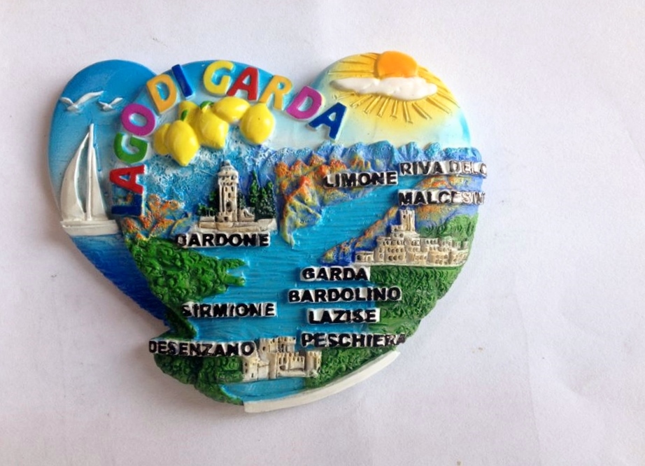 MAGNETE RESINA DOPPIOCUORE LAGO DI GARDA 