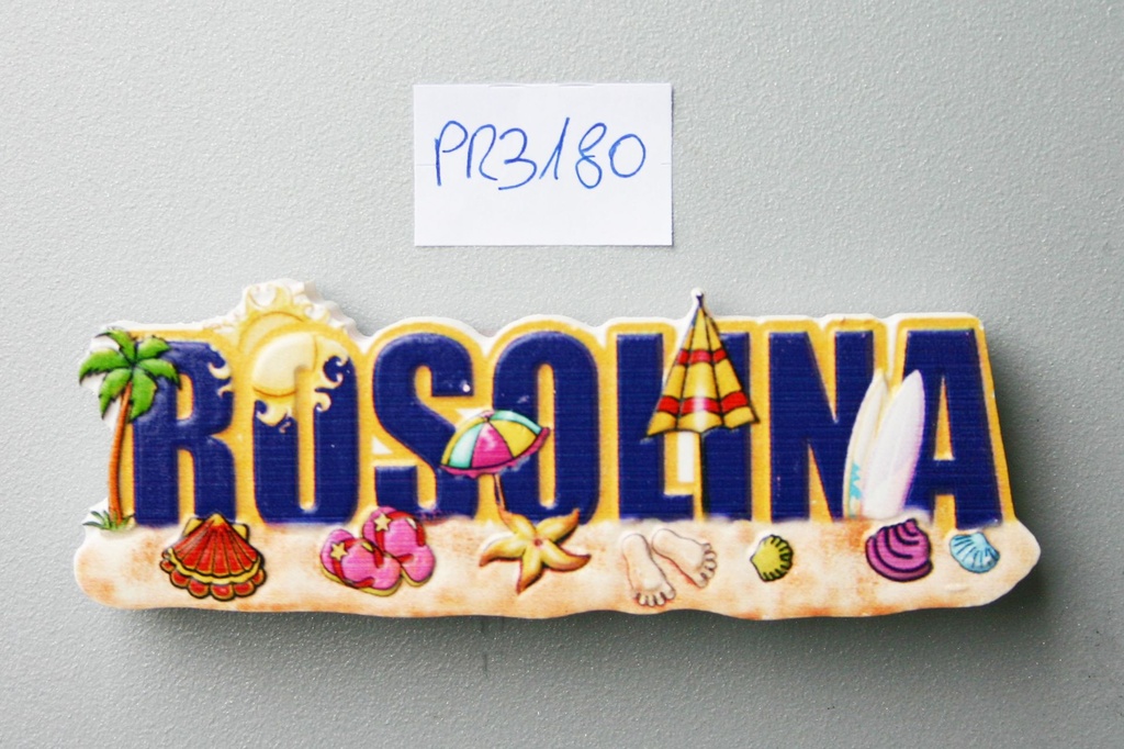 MAGNETE RESINA SCRITTA 3D ROSOLINA 
