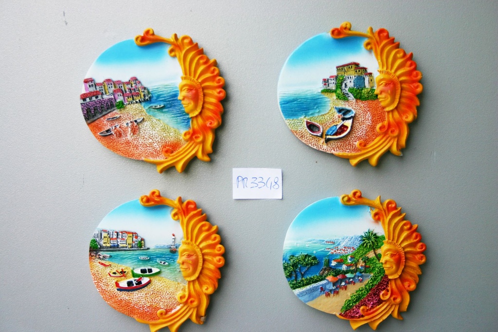 MAGNETI RESINA SOLE C/VEDUTA 4 MOD ASS 