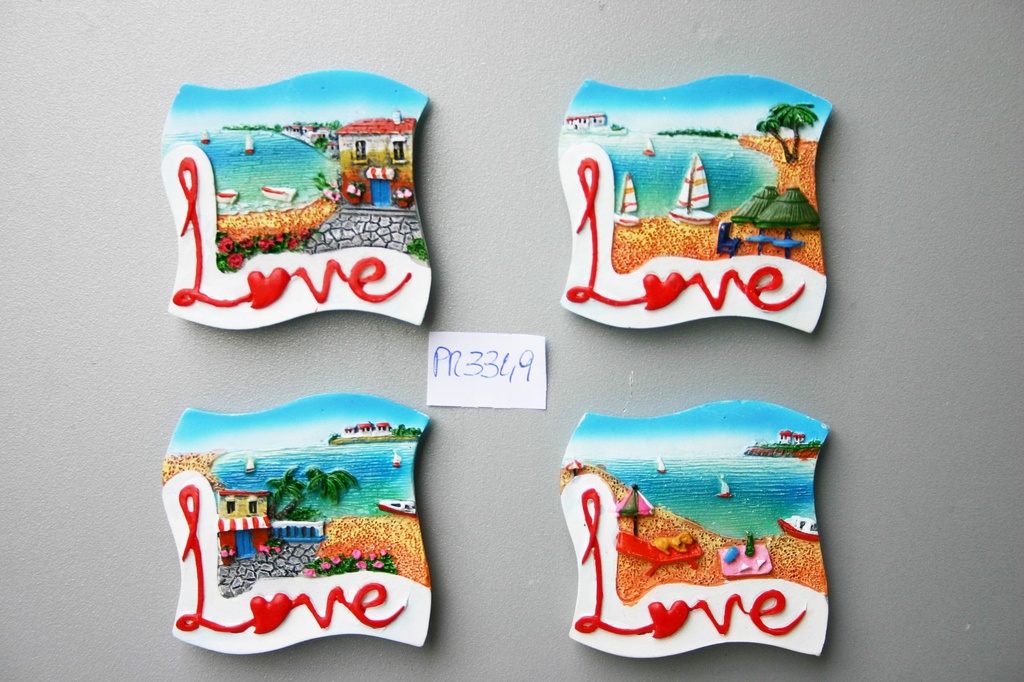 MAGNETI RESINA LOVE C/VEDUTA 4 MOD ASS 