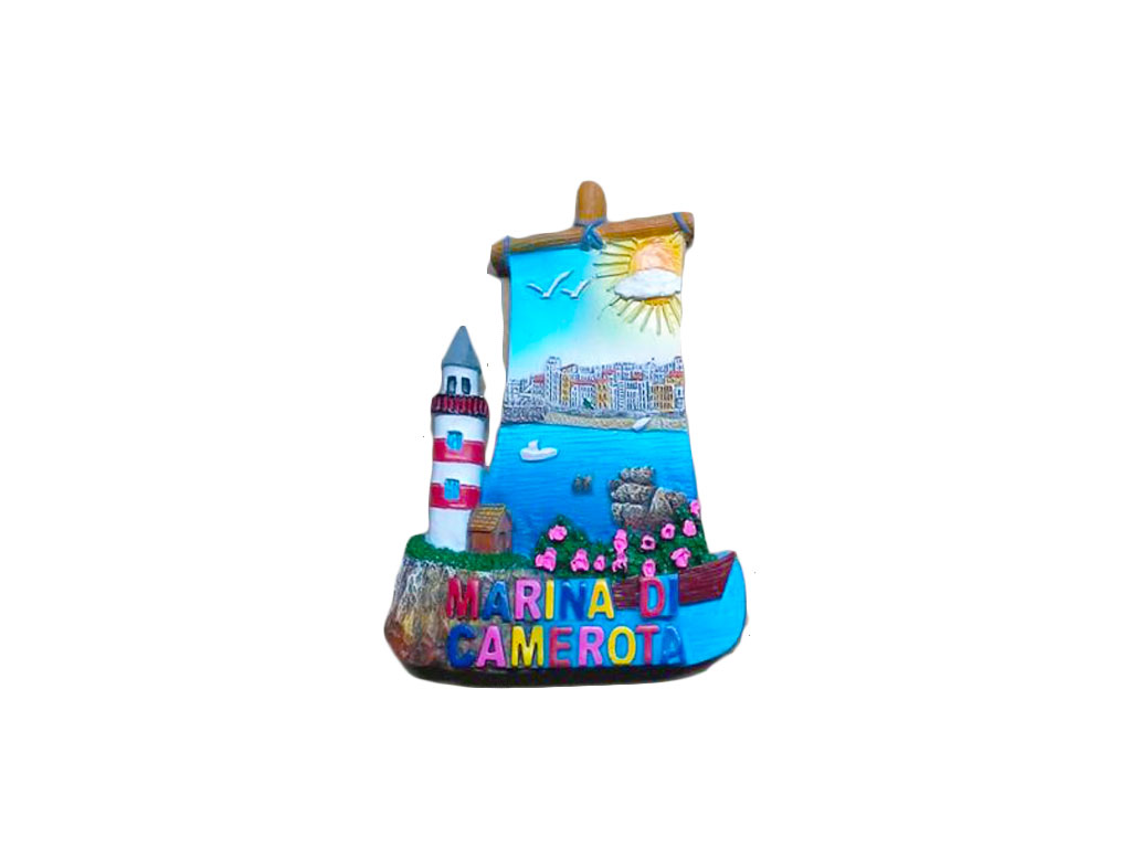 MAGNETE RESINA FARO BARCA MARINA DI CAMEROTA 