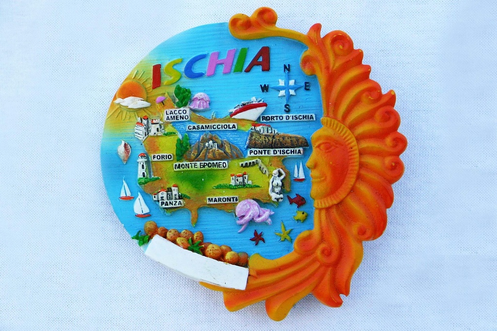 MAGNETE RESINA VEDUTA ISCHIA C/SOLE 