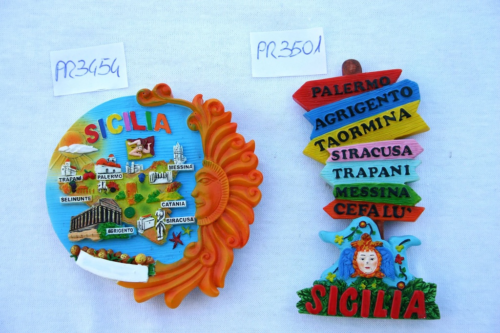 MAGNETE RESINA CARTELLI STRADALI SICILIA 