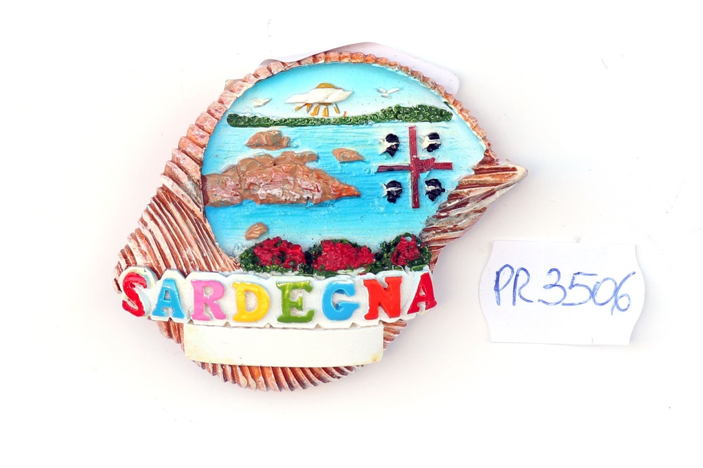 MAGNETE RESINA CONCHIGLIA VEDUTA SARDEGNA 