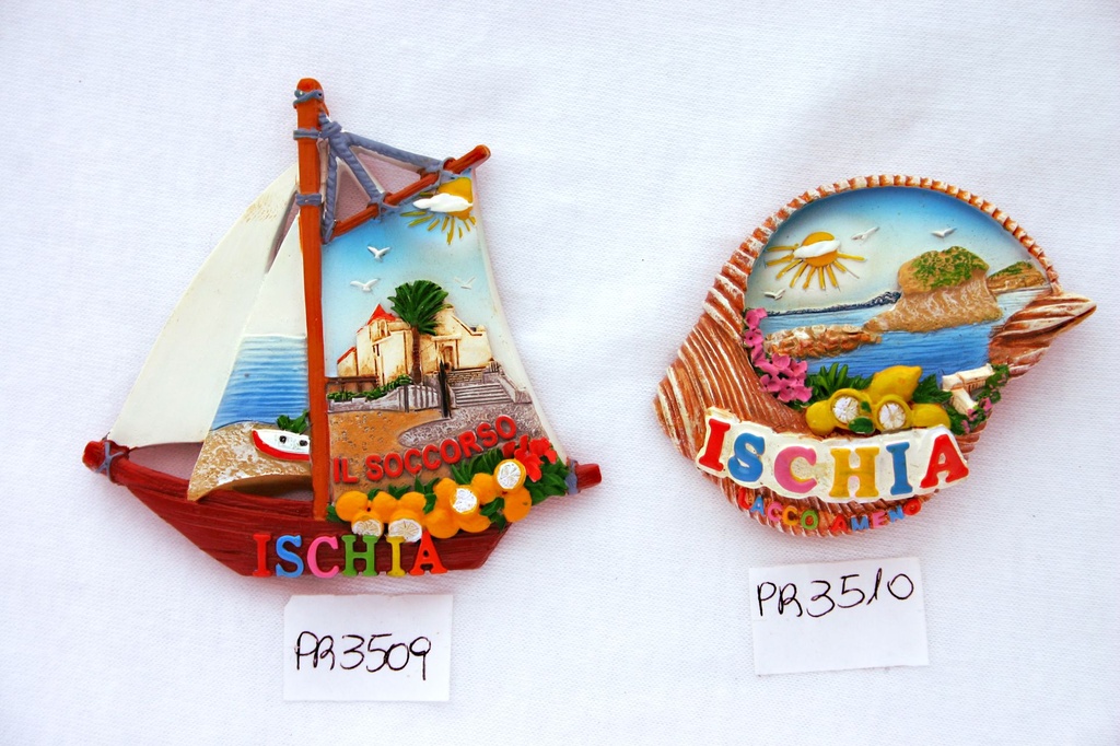 MAGNETE RESINA BARCA VEDUTA IL SOCCORSO ISCHIA 