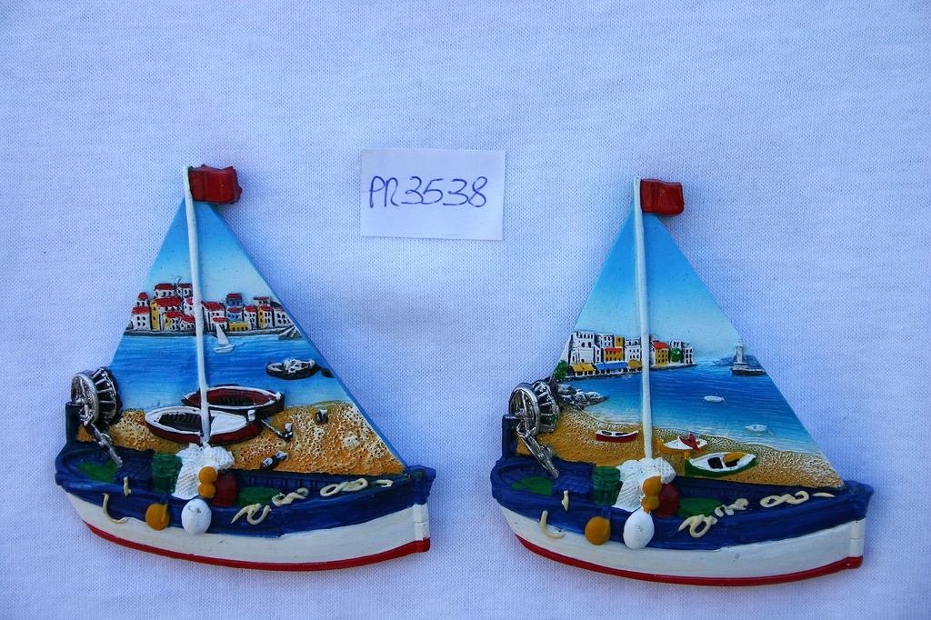 MAGNETE RESINA BARCA 2 VEDUTE ASS. 